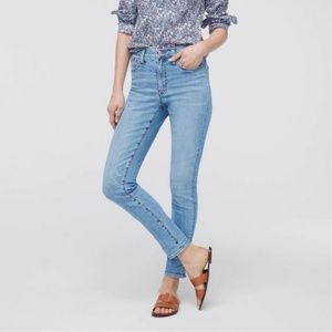 J Crew 9" high-rise toothpick jean in Arizona Sky wash 26 skinny stretch denim